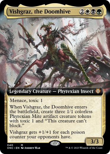 [040]【EN】【FOIL】■拡張アート■破滅の巣、ヴィシュグラズ/Vishgraz, the Doomhive【ONC】[M][多色]