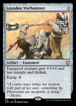[135]【EN】ロクソドンの戦槌/Loxodon Warhammer【ONC】[R][茶]
