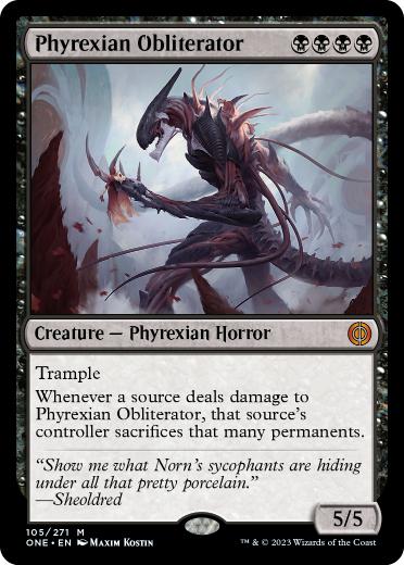 [105]【EN】ファイレクシアの抹消者/Phyrexian Obliterator【ONE】[M][黒]