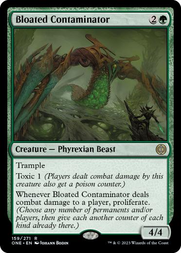 [159]【EN】【FOIL】ふくれた汚染者/Bloated Contaminator【ONE】[R][緑]