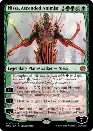 [175]【EN】【FOIL】向上した精霊信者、ニッサ/Nissa, Ascended Animist【ONE】[M][緑]