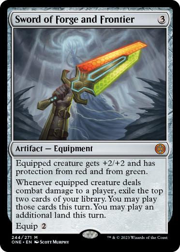 [244]【EN】【FOIL】鉱炉と前線の剣/Sword of Forge and Frontier【ONE】[M][茶]