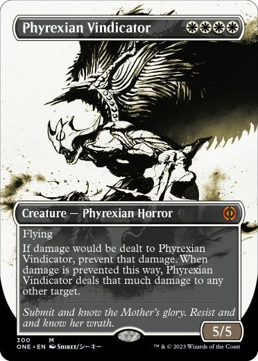 [300]【EN】■ボーダーレス■ファイレクシアの立証者/Phyrexian Vindicator【ONE】[M][白]
