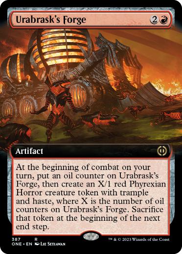 [387]【EN】■拡張アート■ウラブラスクの溶鉱炉/Urabrask's Forge【ONE】[R][赤]