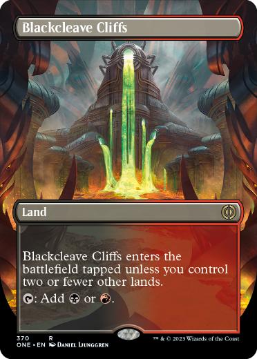[370]【EN】■ボーダーレス■黒割れの崖/Blackcleave Cliffs【ONE】[R][土地]