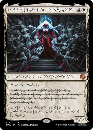 [418]【EN】【S&CFOIL】■ファイレクシア語■機械の母、エリシュ・ノーン/Elesh Norn, Mother of Machines【ONE】[M][白]