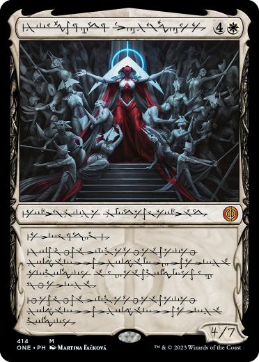 [414]【EN】【FOIL】■ファイレクシア語■機械の母、エリシュ・ノーン/Elesh Norn, Mother of Machines【ONE】[M][白]