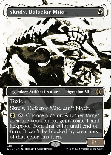 [301]【EN】【FOIL】■ボーダーレス■離反ダニ、スクレルヴ/Skrelv, Defector Mite【ONE】[R][白]