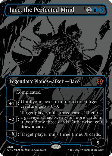 [360]【EN】【オイルスリックFOIL】完成化した精神、ジェイス/Jace, the Perfected Mind【ONE】[M][青]