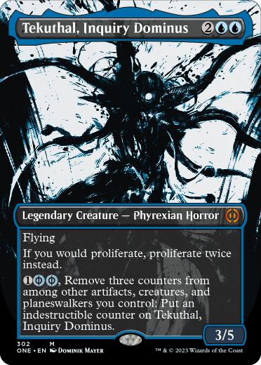 [302]【EN】【FOIL】■ボーダーレス■尋問のドミヌス、テクータル/Tekuthal, Inquiry Dominus【ONE】[M][青]