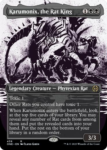 [439]【EN】【S&CFOIL】■ボーダーレス■ネズミの王、カルモニクス/Karumonix, the Rat King【ONE】[R][黒]