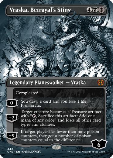 [442]【EN】【S&CFOIL】■ボーダーレス■裏切りの棘、ヴラスカ/Vraska, Betrayal's Sting【ONE】[M][黒]