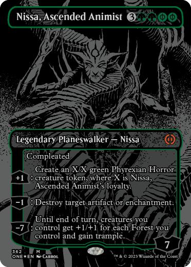 [362]【EN】【オイルスリックFOIL】向上した精霊信者、ニッサ/Nissa, Ascended Animist【ONE】[M][緑]