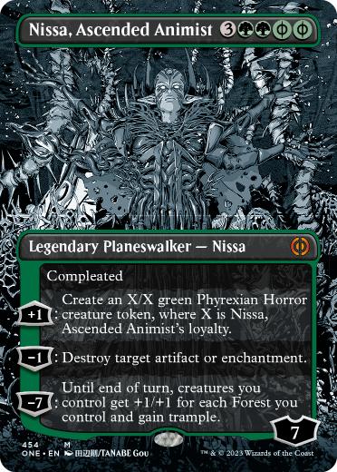 [454]【EN】【S&CFOIL】■ボーダーレス■向上した精霊信者、ニッサ/Nissa, Ascended Animist【ONE】[M][緑]