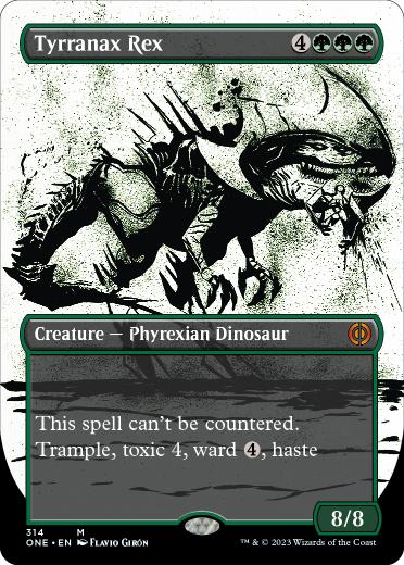 [314]【EN】【FOIL】■ボーダーレス■ティラナックス・レックス/Tyrranax Rex【ONE】[M][緑]