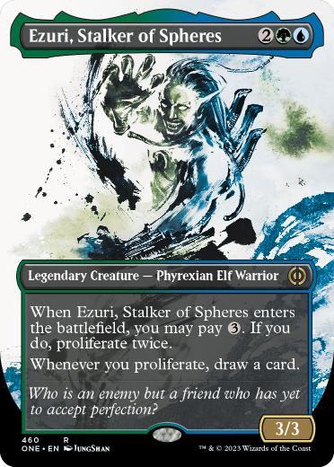 [460]【EN】【S&CFOIL】■ボーダーレス■球層の追跡者、エズーリ/Ezuri, Stalker of Spheres【ONE】[R][多色]