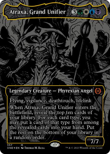[357]【EN】【オイルスリックFOIL】偉大なる統一者、アトラクサ/Atraxa, Grand Unifier【ONE】[M][多色]