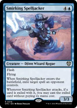 [016]【EN】嘲笑う呪文乗っ取り/Smirking Spelljacker【OTC】[R][青]