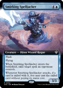 [052]【EN】■拡張アート■嘲笑う呪文乗っ取り/Smirking Spelljacker【OTC】[R][青]