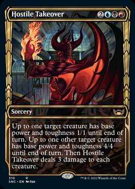 [310]【EN】【FOIL】■ショーケース■敵意ある乗っ取り/Hostile Takeover【SNC】[R][多色]
