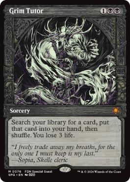 [076]【EN】【FOIL】■ショーケース■不気味な教示者/Grim Tutor【SPG】[M][黒]
