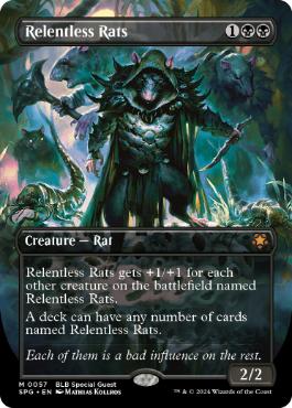 [057]【EN】【FOIL】■ボーダーレス■執拗なネズミ/Relentless Rats【SPG】[M][黒]