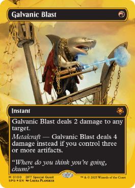 [100]【EN】【ファーストプレイスFOIL】■ボーダーレス■感電破/Galvanic Blast【SPG】[M][赤]