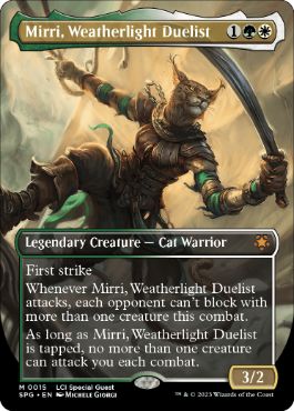 [015]【EN】【FOIL】■ボーダーレス■ウェザーライトの決闘者、ミリー/Mirri, Weatherlight Duelist【SPG】[M][多色]