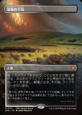 [110]【JP】【FOIL】■ボーダーレス■湿地の干潟/Marsh Flats【SPG】[M][土地]