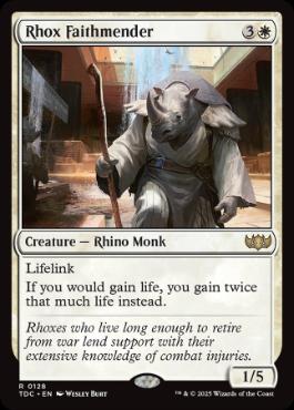 [128]【EN】ロウクスの信仰癒し人/Rhox Faithmender【TDC】[R][白]