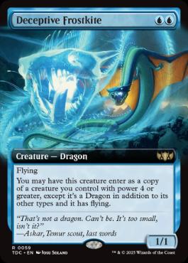 [059]【EN】■拡張アート■欺きのフロストカイト/Deceptive Frostkite【TDC】[R][青]