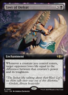 [067]【EN】■拡張アート■敗北の顎/Jaws of Defeat【TDC】[R][黒]