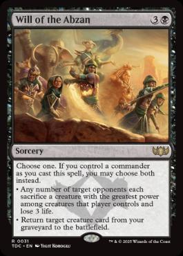 [031]【EN】アブザンの意志/Will of the Abzan【TDC】[R][黒]