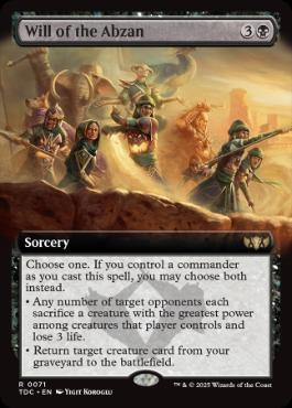 [071]【EN】■拡張アート■アブザンの意志/Will of the Abzan【TDC】[R][黒]