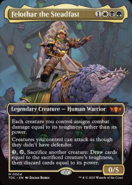 [004]【EN】【FOIL】■ボーダーレス■不動なるフェロザー/Felothar the Steadfast【TDC】[M][多色]