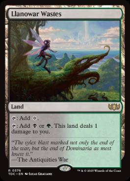 [376]【EN】ラノワールの荒原/Llanowar Wastes【TDC】[R][土地]