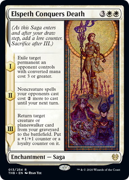[013]【EN】【FOIL】エルズペス、死に打ち勝つ/Elspeth Conquers Death【THB】[R][白]