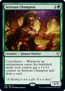 [198]【EN】【FOIL】セテッサの勇者/Setessan Champion【THB】[R][緑]