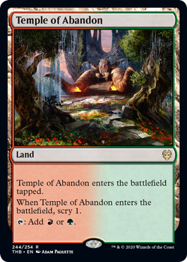 [244]【EN】【FOIL】奔放の神殿/Temple of Abandon【THB】[R][土地]