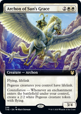[298]【EN】【FOIL】■拡張アート■太陽の恵みの執政官/Archon of Sun's Grace【THB】[R][白]