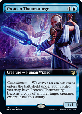 [306]【EN】【FOIL】■拡張アート■変幻の秘術師/Protean Thaumaturge【THB】[R][青]