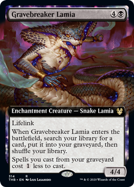 [314]【EN】【FOIL】■拡張アート■墓破りのラミア/Gravebreaker Lamia【THB】[R][黒]