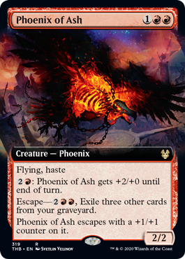 [319]【EN】【FOIL】■拡張アート■灰のフェニックス/Phoenix of Ash【THB】[R][赤]