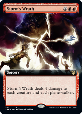 [322]【EN】【FOIL】■拡張アート■嵐の怒り/Storm's Wrath【THB】[R][赤]
