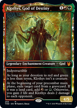 [268]【EN】【FOIL】■ショーケース■運命の神、クローティス/Klothys, God of Destiny【THB】[M][多色]