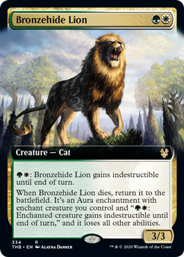 [334]【EN】【FOIL】■拡張アート■青銅皮ライオン/Bronzehide Lion【THB】[R][多色]