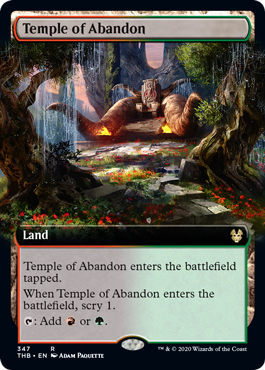 [347]【EN】【FOIL】■拡張アート■奔放の神殿/Temple of Abandon【THB】[R][土地]