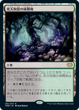 [261]【JP】死天狗茸の林間地/Deathcap Glade【VOW】[R][土地]