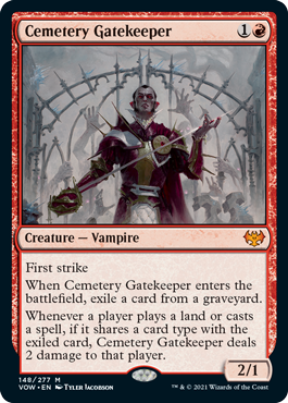 [148]【EN】墓所の門番/Cemetery Gatekeeper【VOW】[M][赤]