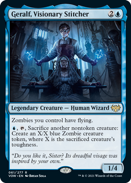 [061]【EN】【FOIL】先見的な縫い師、ゲラルフ/Geralf, Visionary Stitcher【VOW】[R][青]